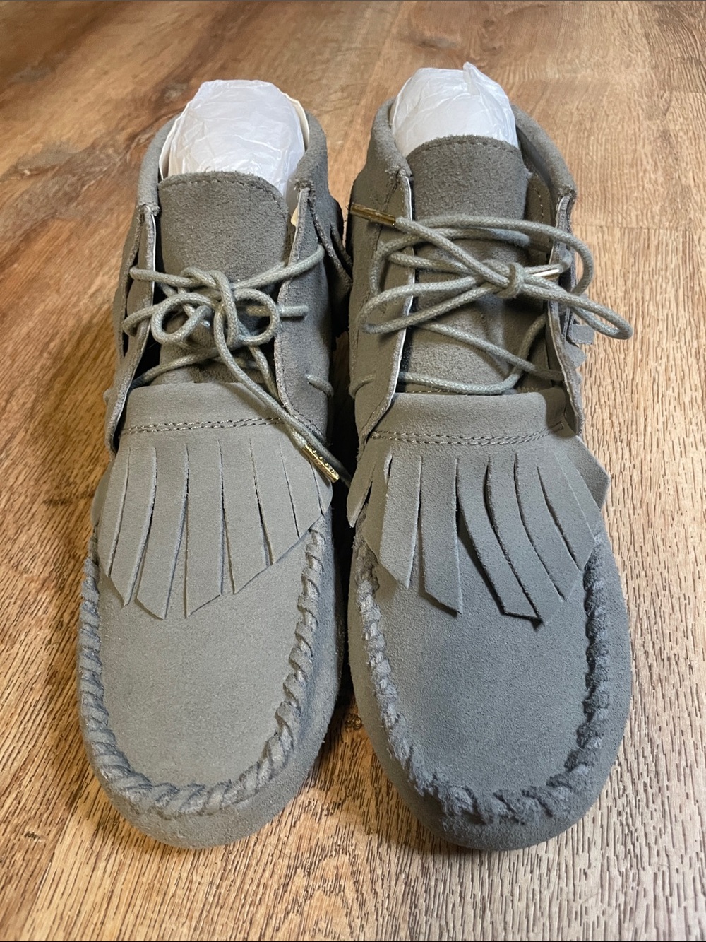 Yosi Samra Gray Suede Fringe Chukka Boots - Picture 3 of 13